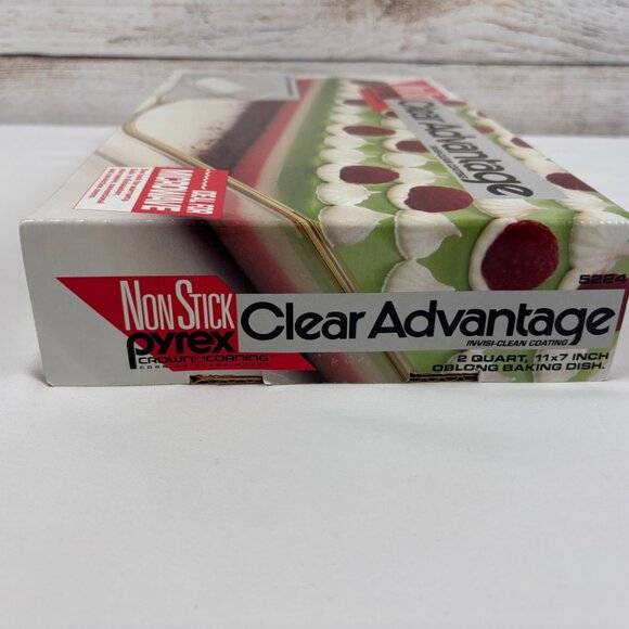 Vintage Pyrex Clear Advantage Non Stick 2 Quart 11x7 Inch Oblong Baking Dish - Picture 7 of 8
